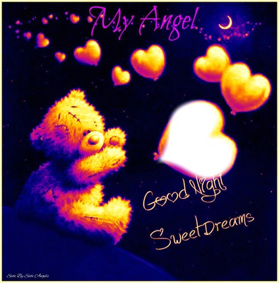 good night my angel Fotomontaż