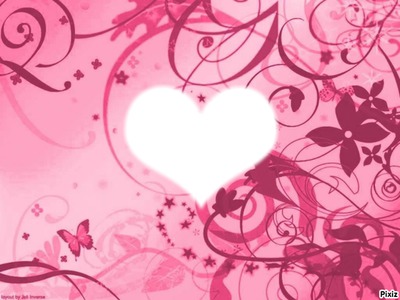 pink love Photo frame effect