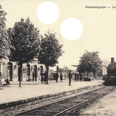 la gare de gommegnies Fotomontaż