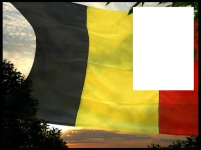 Belgium flag フォトモンタージュ