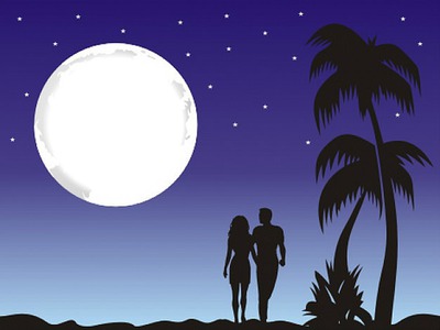lune romantique Montaje fotografico