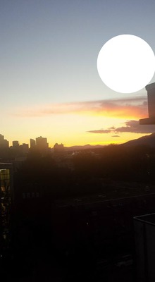 Sunset in vancouver Photo frame effect