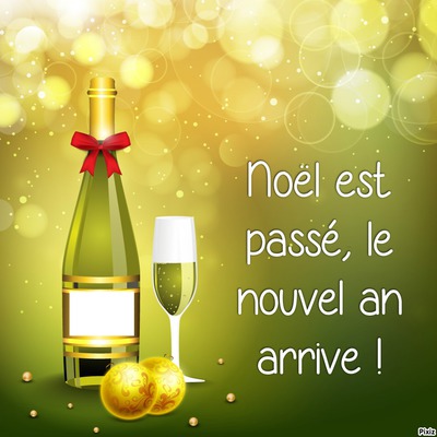 champagne noël Фотомонтаж