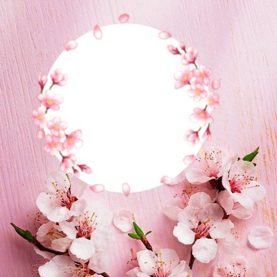 marco flores y fondo rosado.