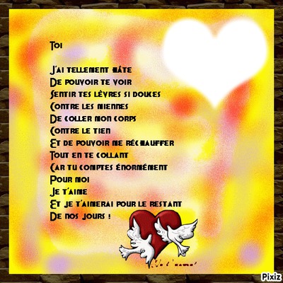 poeme d amour Fotomontage