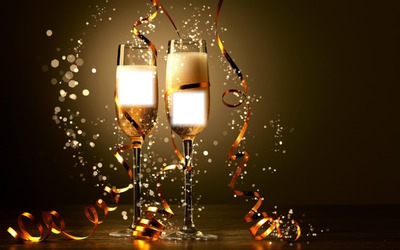champagne en fête Фотомонтаж