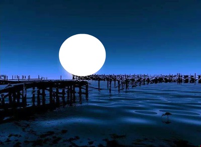 lua mar Fotomontagem