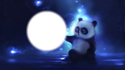 Panda de l'amour Photo frame effect