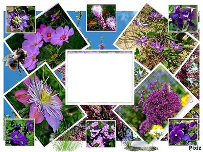 patchwork de fleurs Fotomontaggio