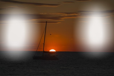 puesta de sol Fotomontagem