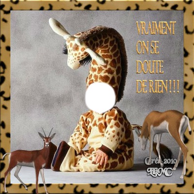 BEBE GIRAFE Fotomontage