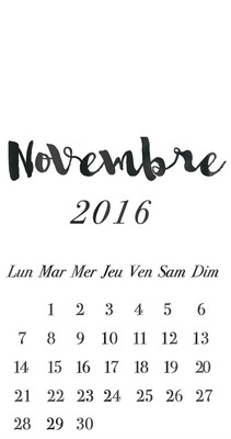 calendrier novembre Fotomontagem