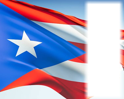 Bandera de Puerto Rico Fotomontaż