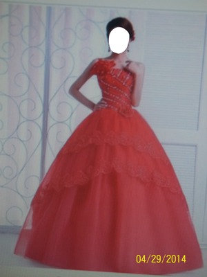 red dress Photomontage