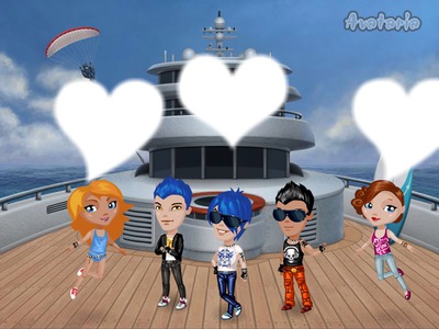 mc gui e seus amigos no avataria mc e o de cabelo pra sima e a cor e azul Фотомонтаж