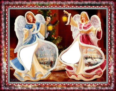 CHRISTMAS ANGELS FROM VANESSA Photo frame effect