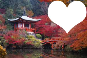 temple japonais Photo frame effect