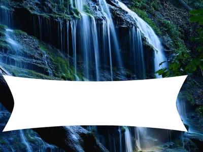 cascade bleu Fotomontaža