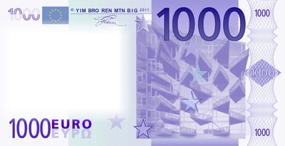 1000 Euro Fotomontáž