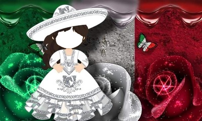 renewilly muñequita mexicana Fotomontage