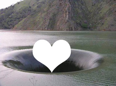 coeur dans l'eau Фотомонтажа