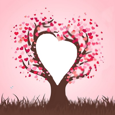 Corazón entre ramas, 1 foto Valokuvamontaasi