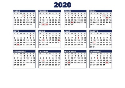 Calendario 2020 Montaje fotografico