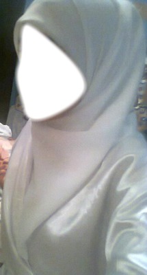 hijab blanc Фотомонтажа
