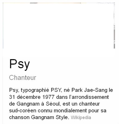 Psy chanteur Fotomontage