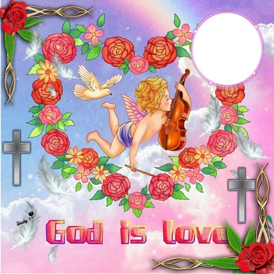 god is love Photo frame effect