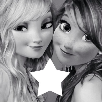 Anna e Elsa modernas Fotomontaggio