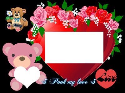Pooh nel cuore Photo frame effect