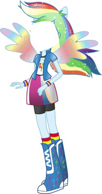 Rainbow Dash Girl Fotomontāža