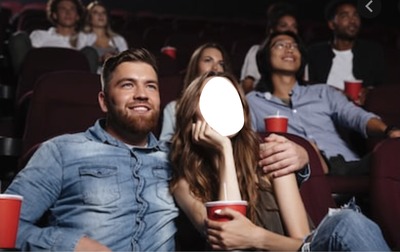 couple cinema Photo frame effect