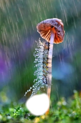 грибной дождь Фотомонтаж