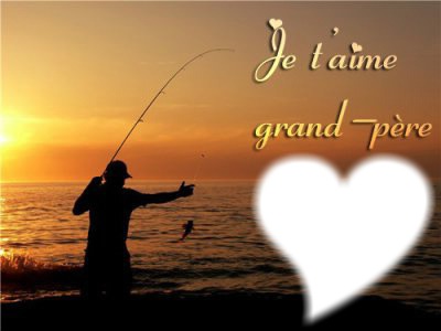 je t'aime papy Photo frame effect