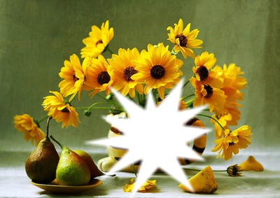 bouquet soleil** Photo frame effect