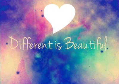 Different is Beautiful Photo frame effect