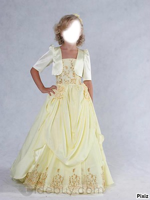 robe jaune Фотомонтажа