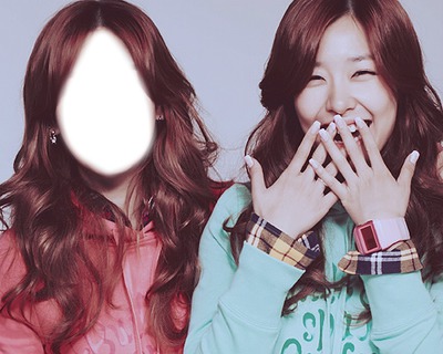 SNSD Taeyeon et Tiffany Photo frame effect