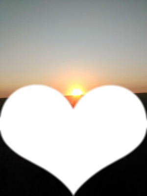 coeur coucher de soleil Фотомонтажа
