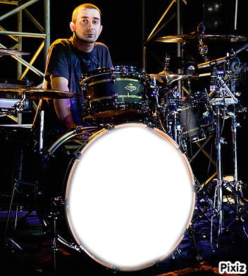 Batterie Pete Parada (The Offspring) Photo frame effect