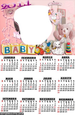 Calendário 2014 Baby Lolo フォトモンタージュ