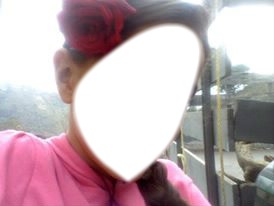 Cabello con rosa Fotomontáž