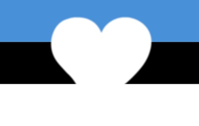 Estonia flag Photomontage