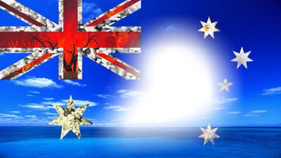 Aussie flag Photo frame effect