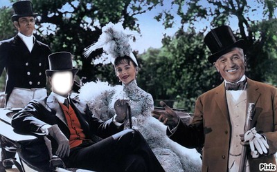 Avec Leslie Caron & Maurice Chevalier Fotomontáž
