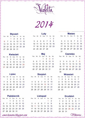 Kalendarz 2014 Fotomontaggio