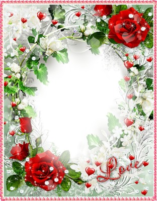 Love-Rote Rosen Fotomontage