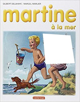 Martine à la mer Photo frame effect
